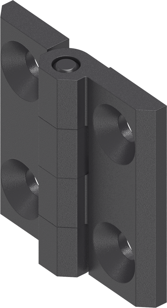 180° Hinge, Polyamide GF black