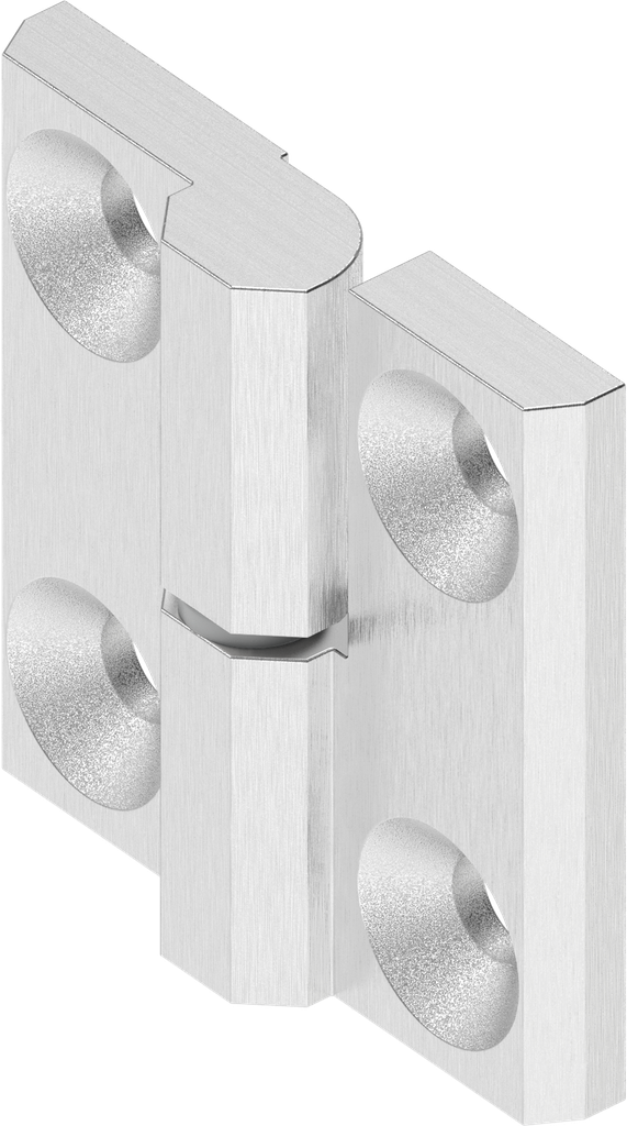180° Scharnier Ausführung rechts, Edelstahl AISI 316 geschliffen P.3067sklop