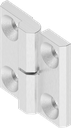 180° Hinge, right version, Stainless steel AISI 316 polished