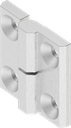 180° Hinge, left version, Stainless steel AISI 316 polished P.3068sklop