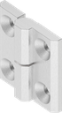 180° Hinge, left version, Stainless steel AISI 316 polished P.3047sklop