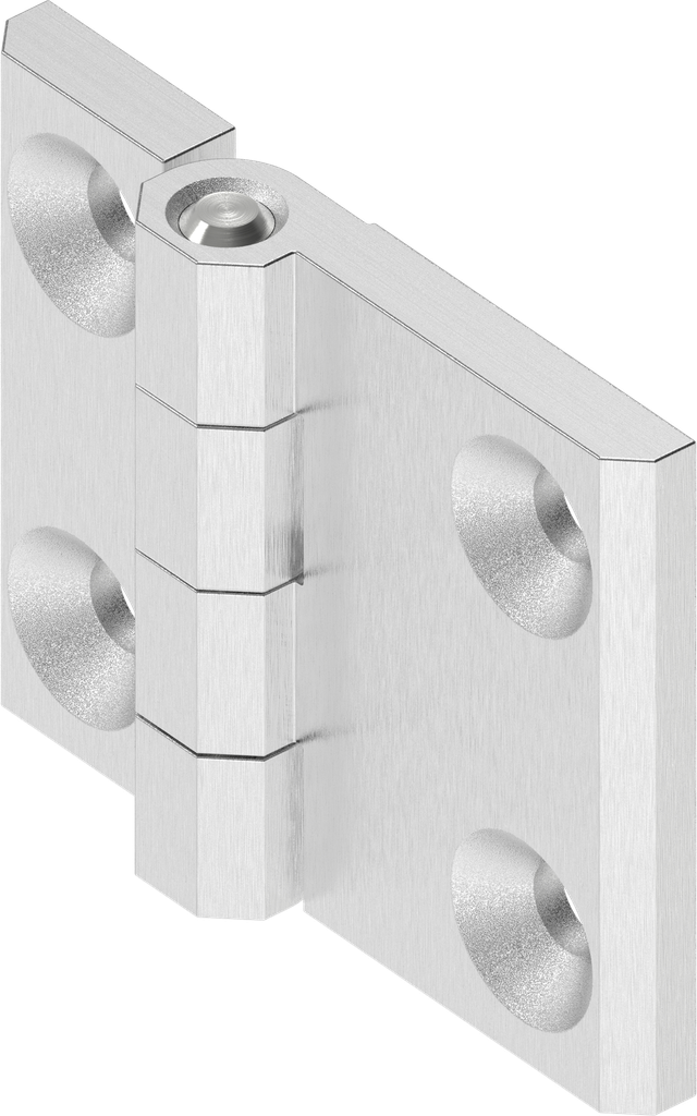 180° Hinge, Stainless steel AISI 316 polished P.2756/58