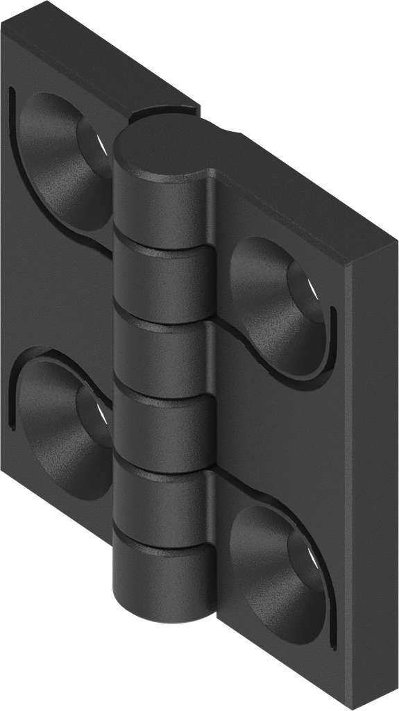 180° Clip-in hinge, Polyamide GF black