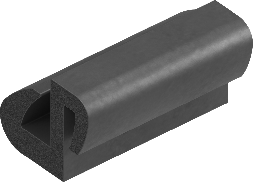 Window rubber profile, EPDM 60 ± 5 Shore A black