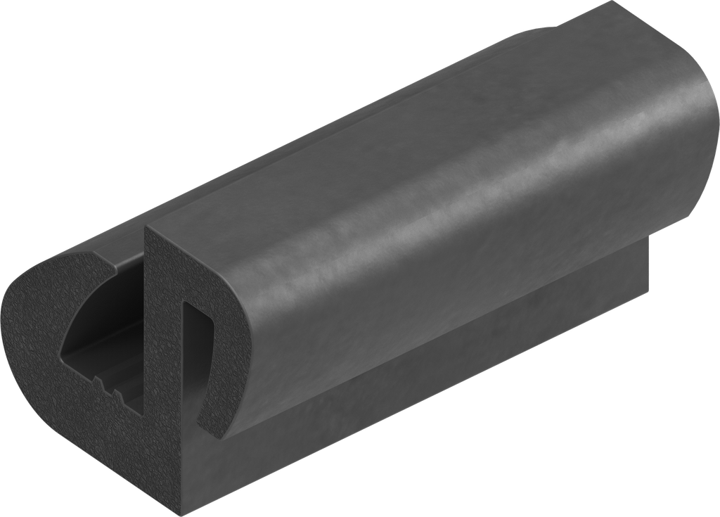 Window rubber profile, NBR 80 ± 5 Shore A black