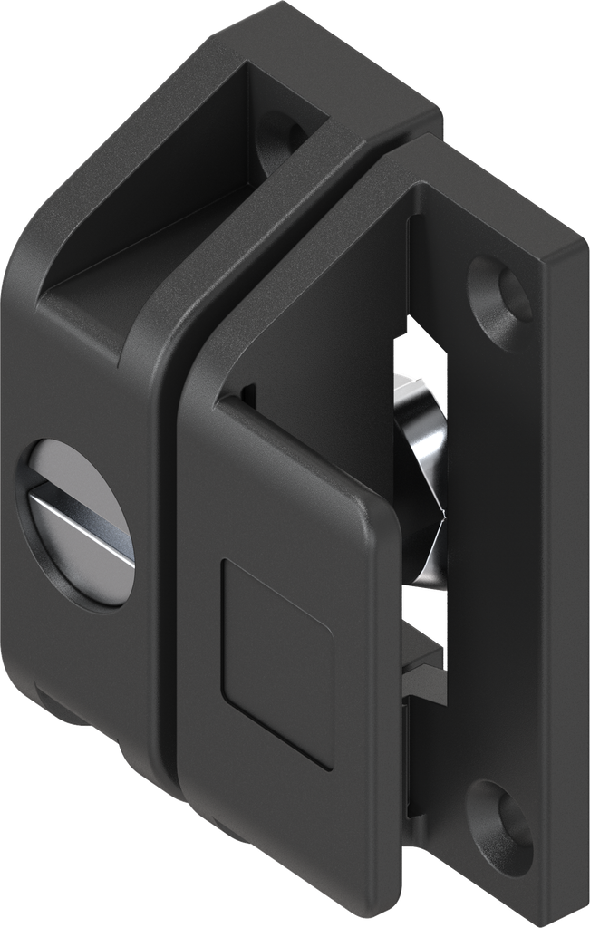 Cam lock with insert slot 2 x 4, Polyamide black