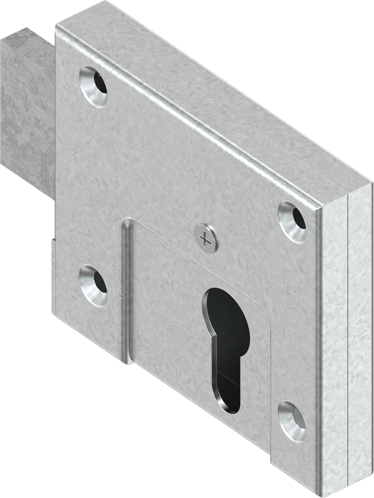 Dead-bolt lock, Steel zinc-plated