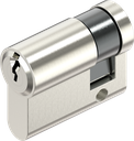 Profile half cylinder acc. to DIN 18252, keyed 110319 with 3 keys, Brass nickel-plated