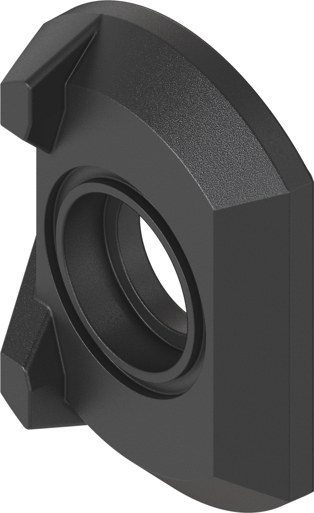 Rosette geschäumt mit Anschlagnocken, Polyamid GF schwarz