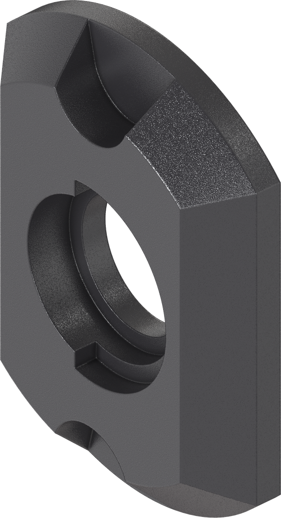 Bezel with 180° stopper for lockable heavy duty latch, Polyamide GF black