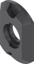 Bezel with 180° stopper for lockable heavy duty latch, Polyamide GF black