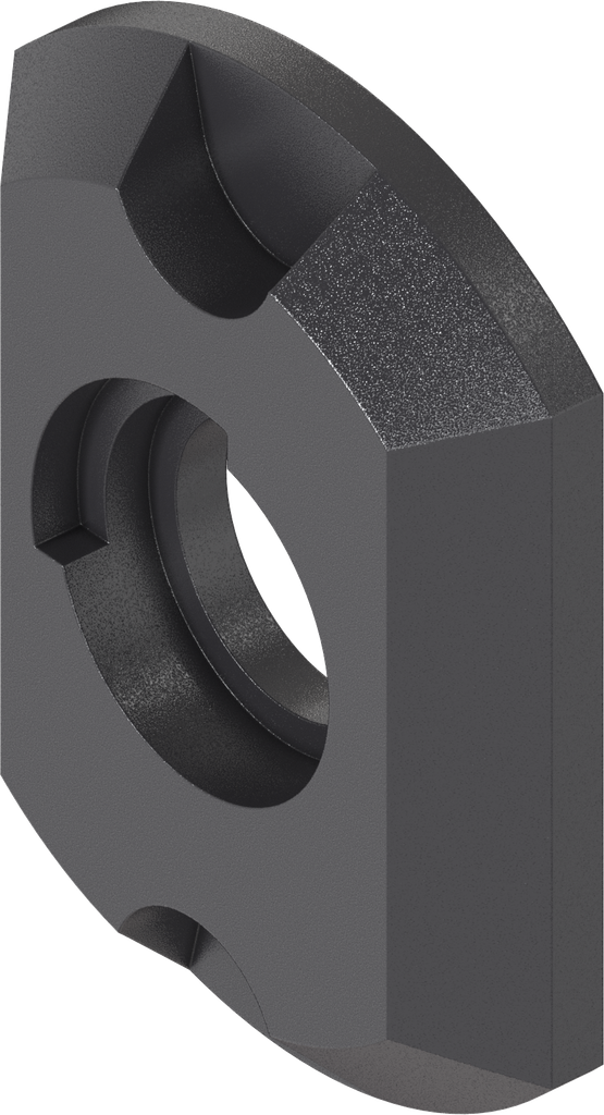 Roseta con tope 90°, derecha, para cierre de maneta bloqueable, poliamida GF negro