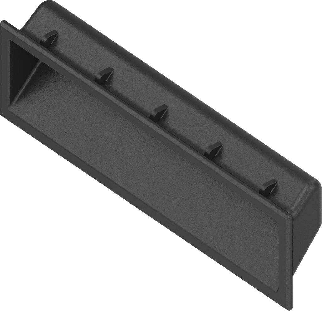 Recessed grip for Ts = 0.8 - 1.2 mm, Polyamide GF black