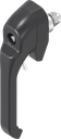 Heavy duty latch triangular 8 and for padlock, Zinc die black powder-coated