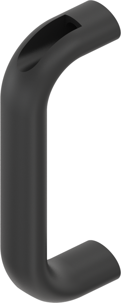 Bow-type handle, Aluminium black plastic-coated