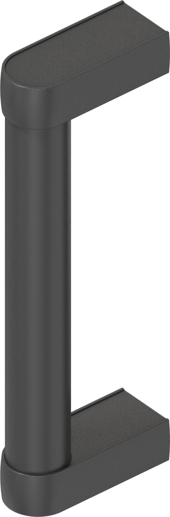 Tube handle, Aluminium black plastic-coated