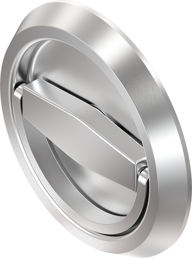 Ring handle quarter turn, Stainless steel AISI 316Ti