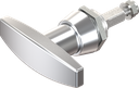 T-handle, non-keyed, Zinc die chrome-plated