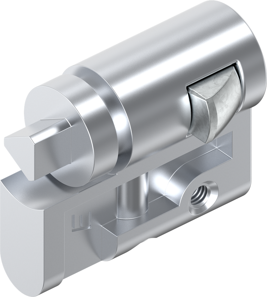 Profile half cylinder with insert triangular 7, Zinc die chrome-plated