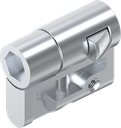 Profile half cylinder with insert hexagon female SW10, Zinc die chrome-plated