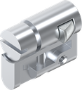 Profile half cylinder with insert slot 2 x 4, Zinc die chrome-plated