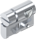 Profile half cylinder with insert slot 2 x 4, Zinc die chrome-plated