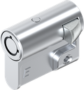 Profile half cylinder with radial pin cylinder keyed 20001, Zinc die chrome-plated