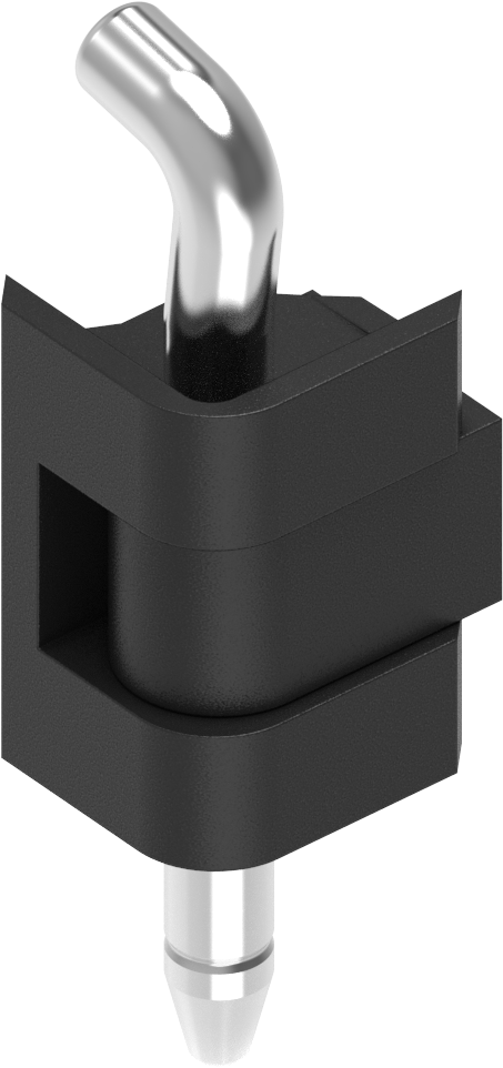 180° Hinge with stainless steel pin, Zinc die black powder-coated