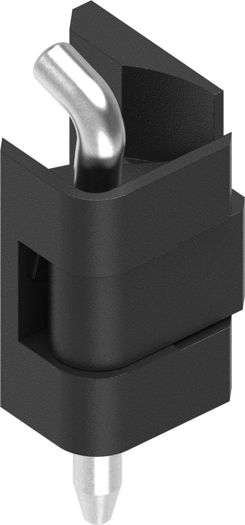 180° Hinge, Zinc die black powder-coated