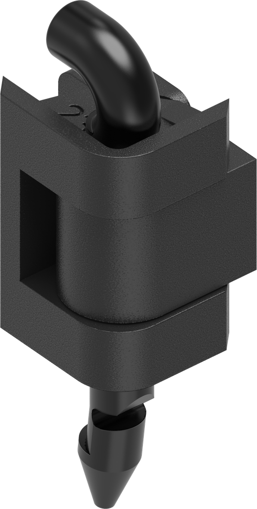 180° Hinge, Polyamide GF black