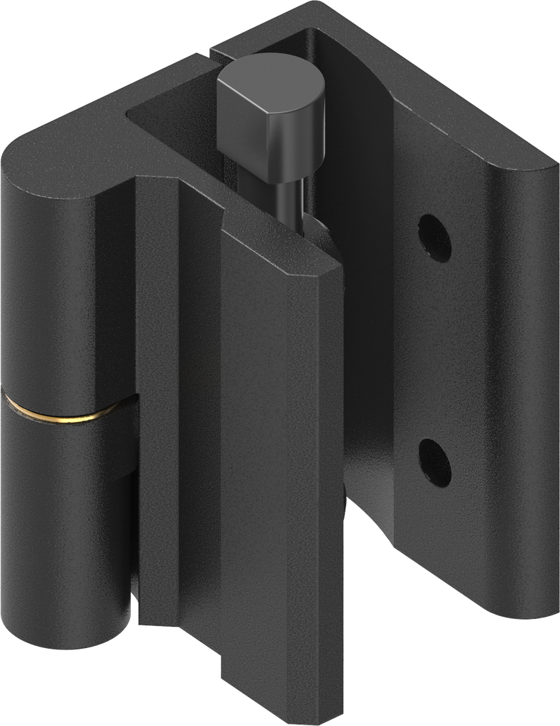 180° Hinge, left version, Zinc die black powder-coated