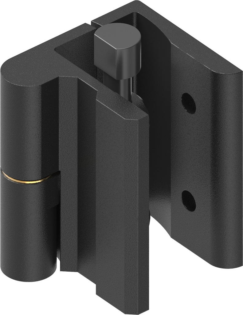 180° Hinge, left version, Zinc die black powder-coated