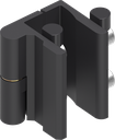 180° Hinge, left version, Zinc die black powder-coated