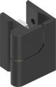 180° Hinge, right version, Zinc die black powder-coated