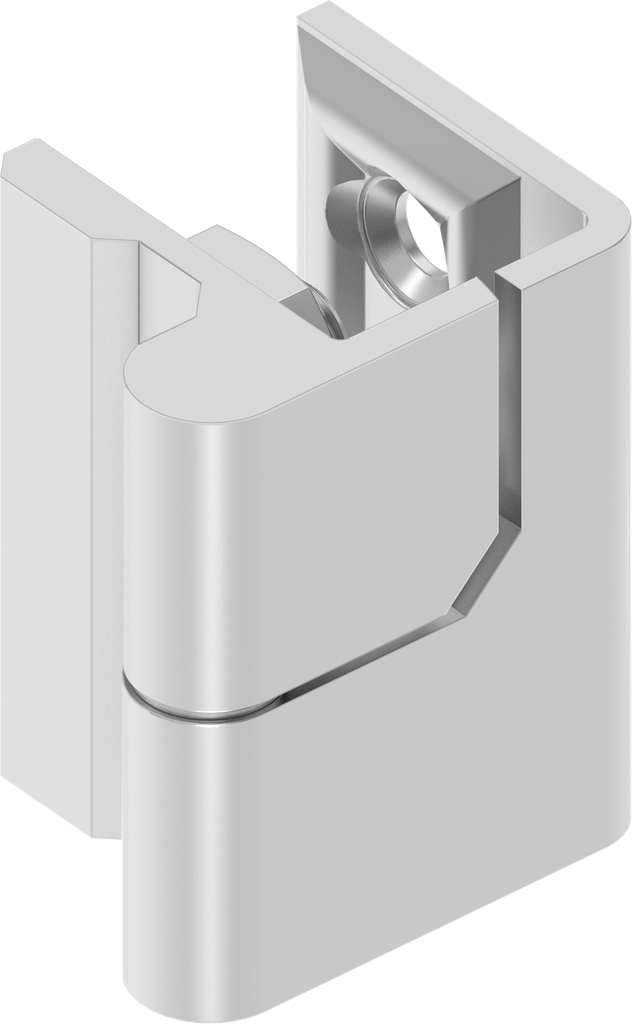 180° Hinge, right version, Stainless steel AISI 316