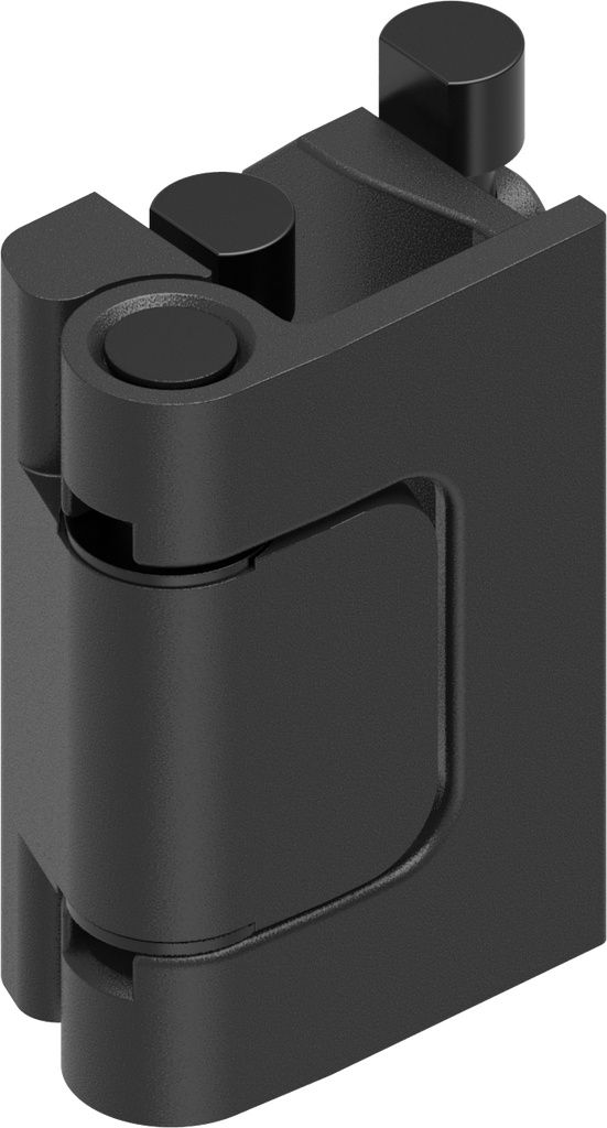 180° Hinge, Zinc die black powder-coated