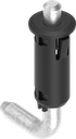 Stiftscharnier für Ts = 1 mm, Polyamid und GD-Zn schwarz