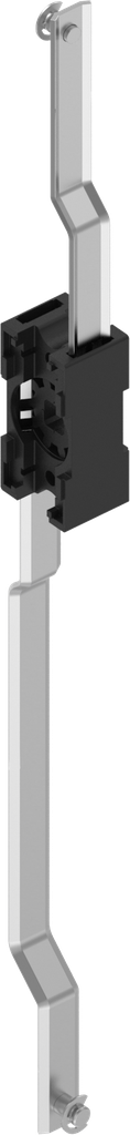 Stangenschloss für Flachstangen, Polyamid schwarz und Edelstahl