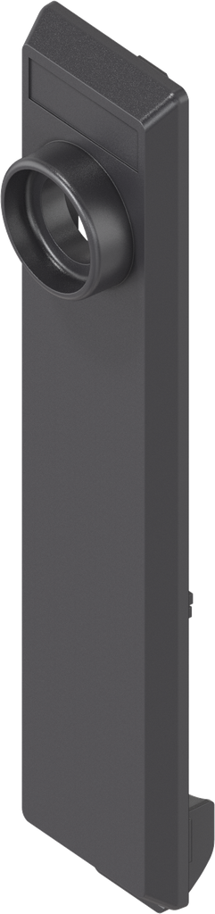 Escutcheon with hook, Polyamide GF V0 black