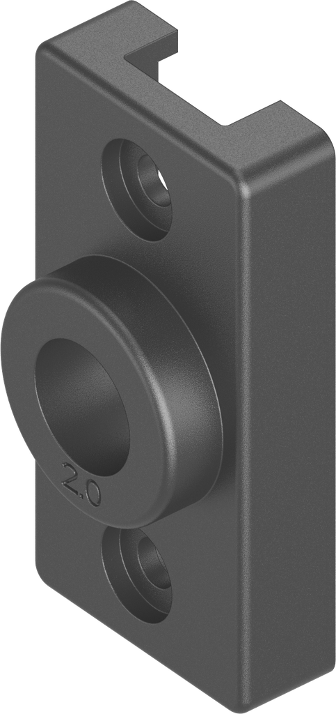 Bearing bush without stopper for Ts = 2 mm, Polyamide GF V0 black