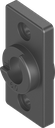Bearing bush with stopper Ts = 6 mm, left version, Polyamide GF black