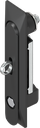 Swinghandle 1150 with insert hexagon male SW 11 and for padlock, Zinc die black powder-coated