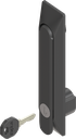 Schwenkgriff 1150 mit Universalmulde Schließung EK 333, Polyamid und GD-Zn schwarz gepulvert