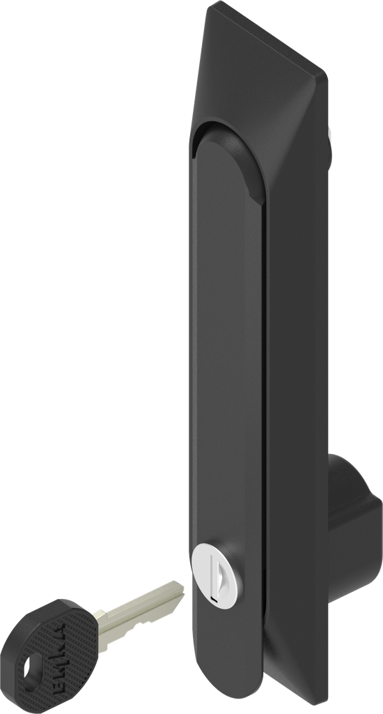 Swinghandle 1150 with universal dish, keyed different, Polyamide and zinc die black powder-coated