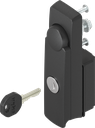 Swinghandle, small version, with round cylinder, keyed EK 333, Polyamide GF black