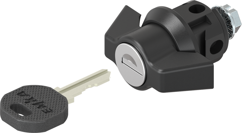 Wing knob quarter turn clip fix, keyed EK 333, Polyamide GF black