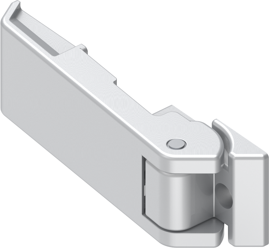 Hinge, Zinc die white aluminium powder-coated