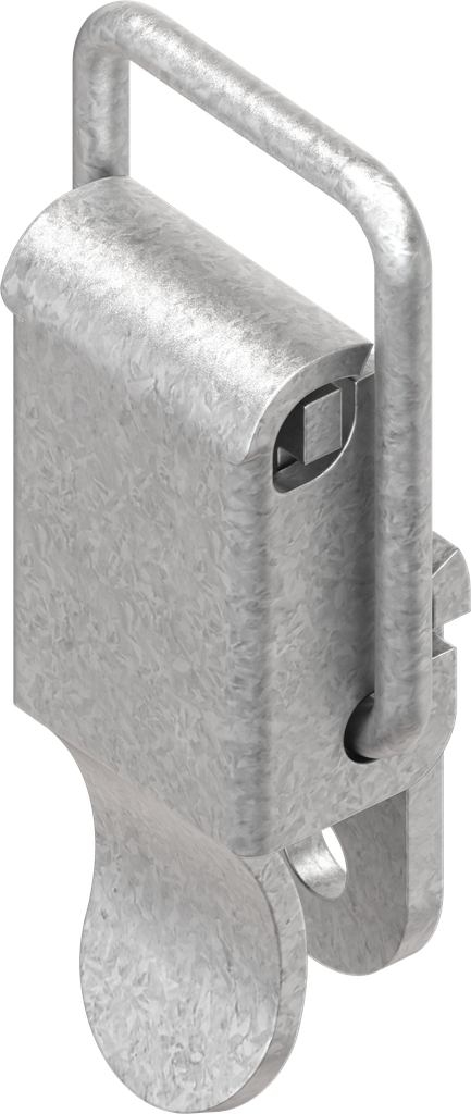 Spannverschluss mit Spannbügel ohne Schlossöse, gelocht, Stahl roh