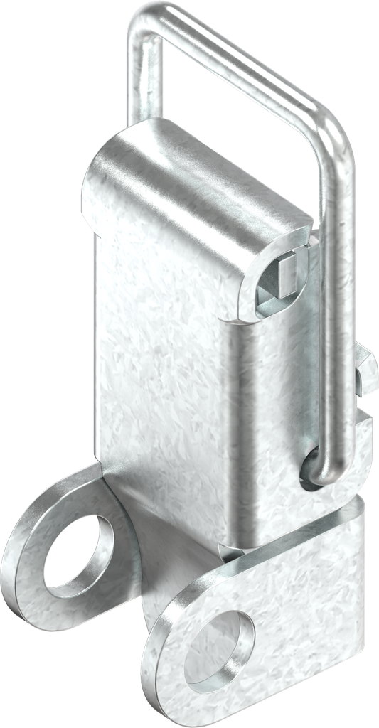 Toggle latch with wire toggle latch with padlock facility, drilled, Steel zinc-plated DS plus top coat