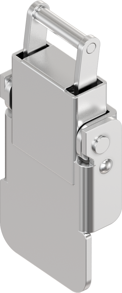 Toggle latch with cover, drilled, Stainless steel AISI 304